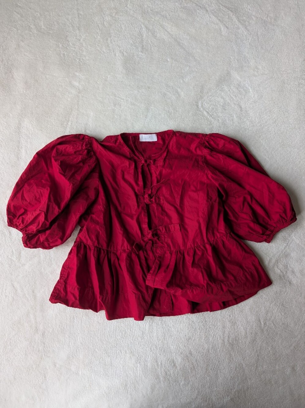 Isalis Red Tie Front Blouse